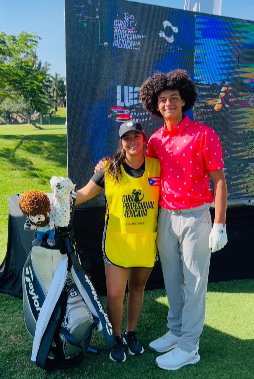 Lucky Cruz on the course